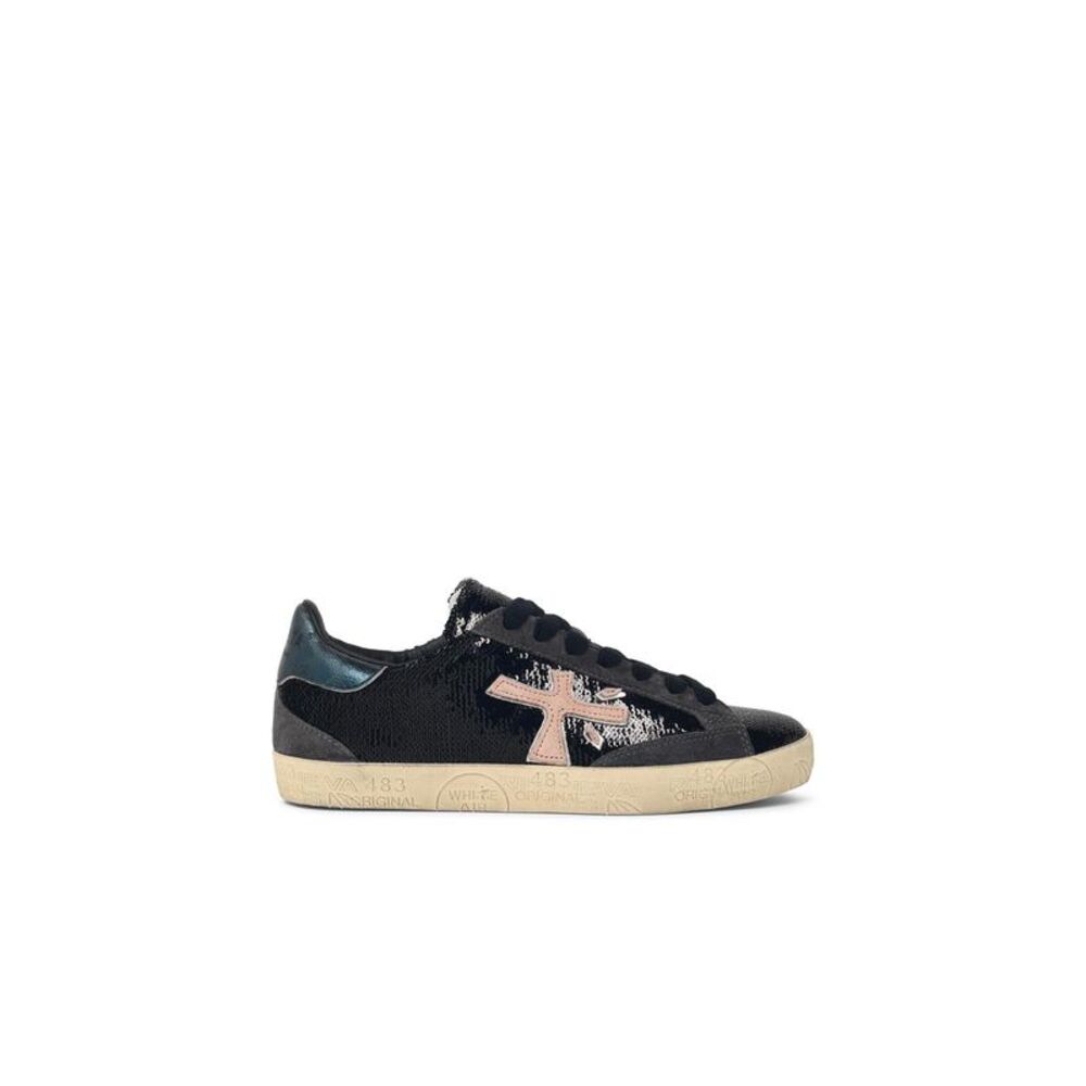 Premiata 'Stevend' Black Leather Sneakers Women